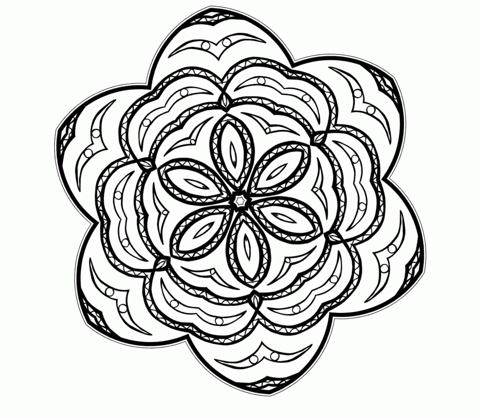 Printable Coloring Pages Flowers Zentangle Inspired Coloring Page 