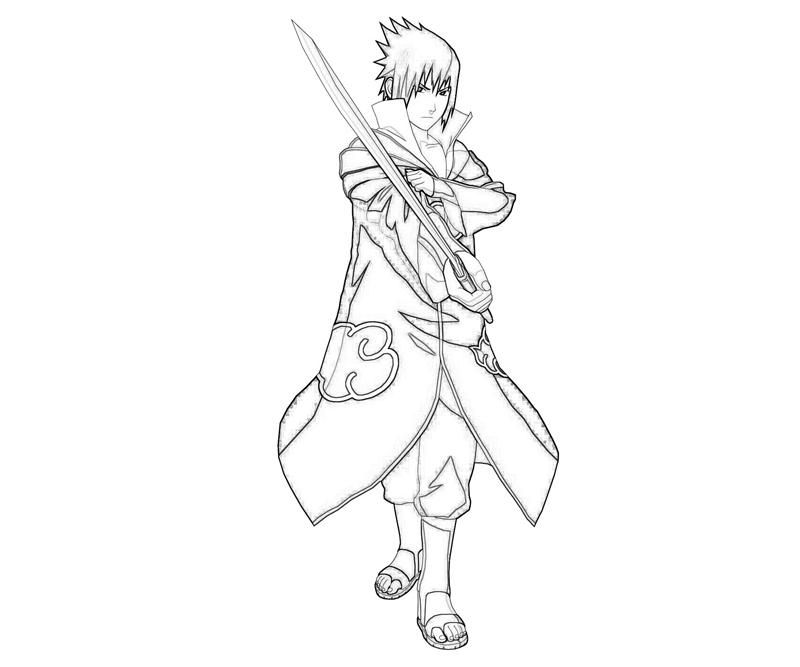 Sasuke Akatsuki Coloring Pages Images & Pictures - Becuo