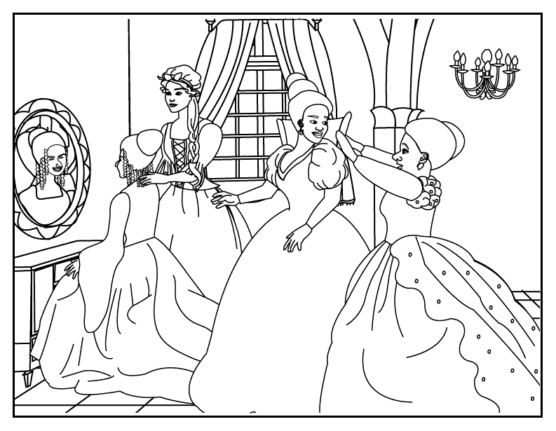 Free Printable Cinderella Colouring Pages