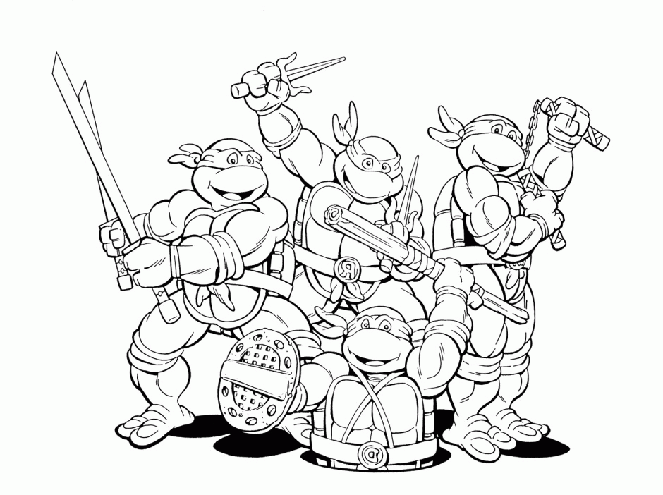 Ninja Look Left Coloring Pages Ninja Turtles Coloring Pages 136443 