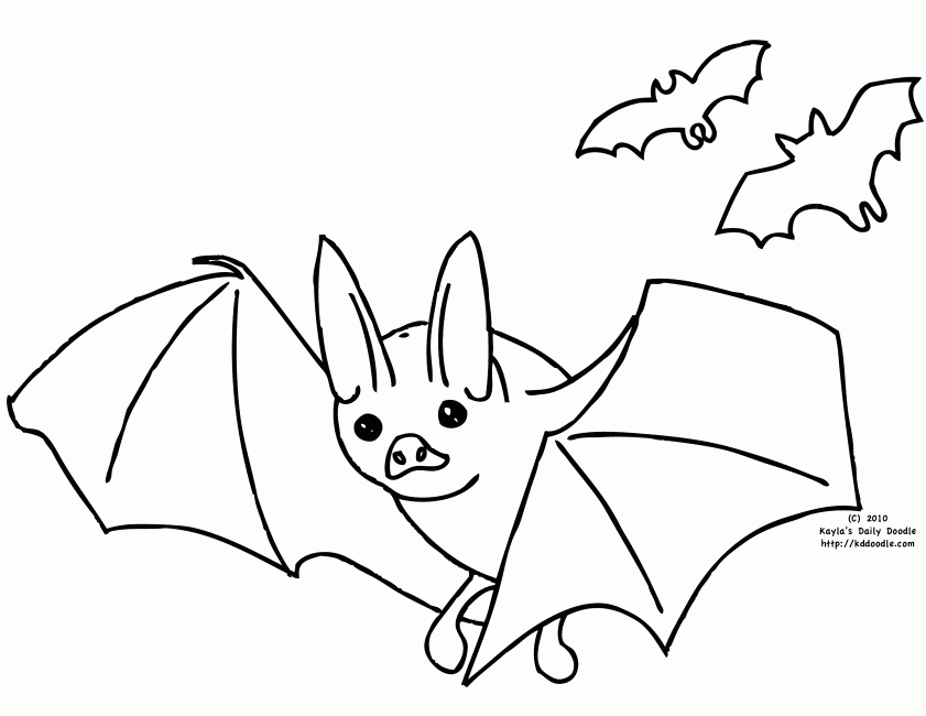 Bat Coloring Sheets