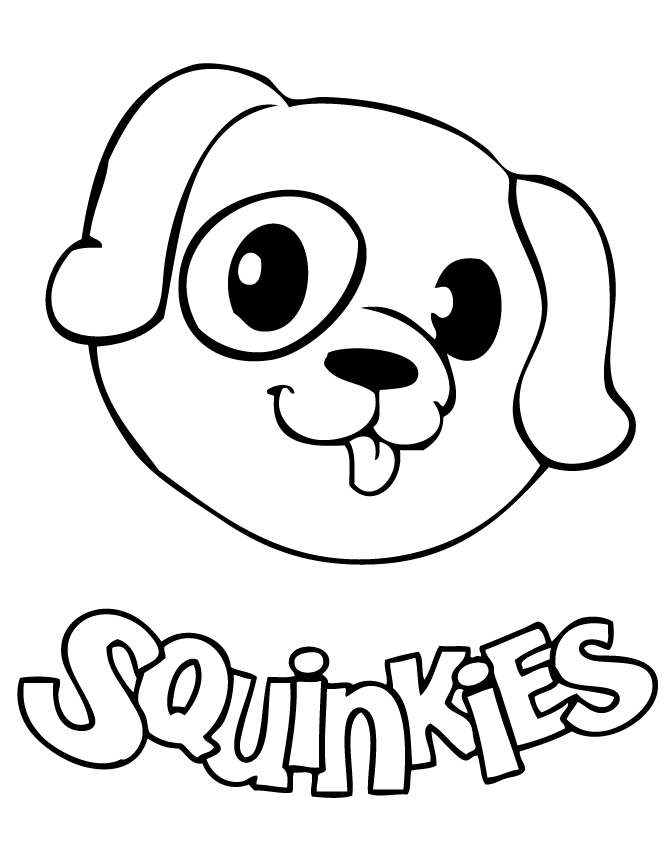 Squinkies Dog Coloring Page | Free Printable Coloring Pages