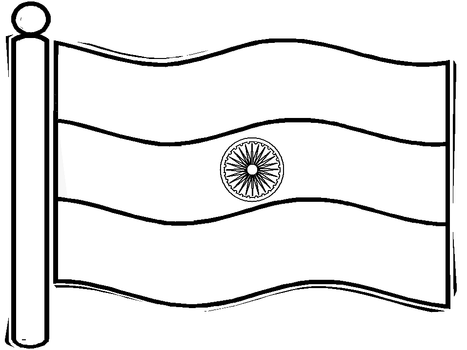 Indian Flag Coloring Pages Coloring Home