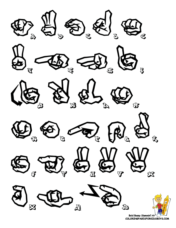 Printable sign language sheets for children Wag's Motorcycle 