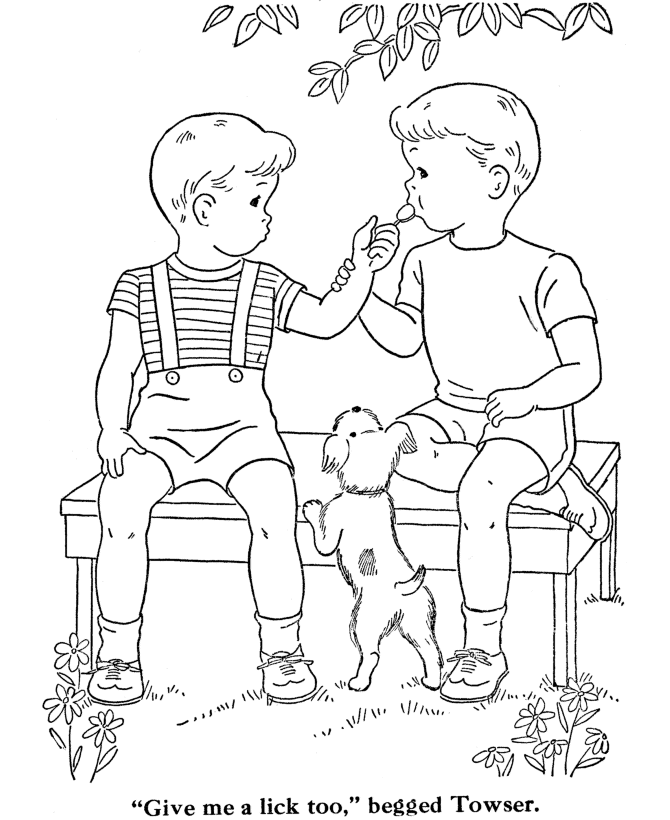 two friends Colouring Pages (page 3)