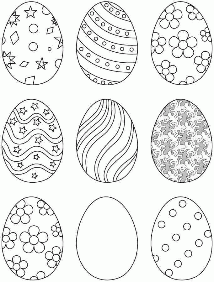 Free Printable Easter Egg Coloring Pages Coloring Home