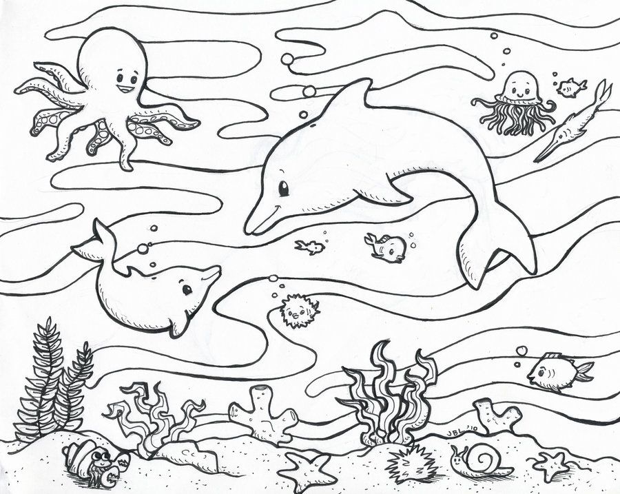 Ocean Coloring Pages For Preschoolers - Coloring Home