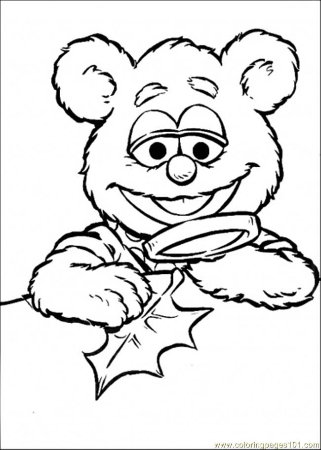 Coloring Pages The Baby Looks The Leaves (Cartoons > Muppet Babies 