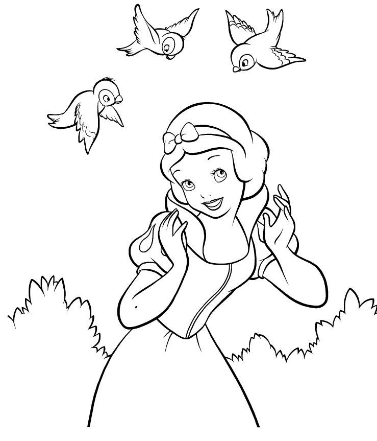 Disney Princesses - Snow White Colouring Pages - Coloring Home