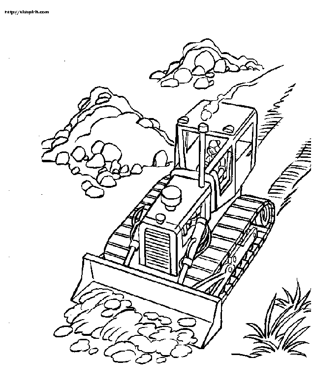 Bulldozer 3 Construction Coloring Pages