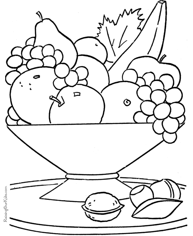 Fruit coloring page to print and color | STENCILS