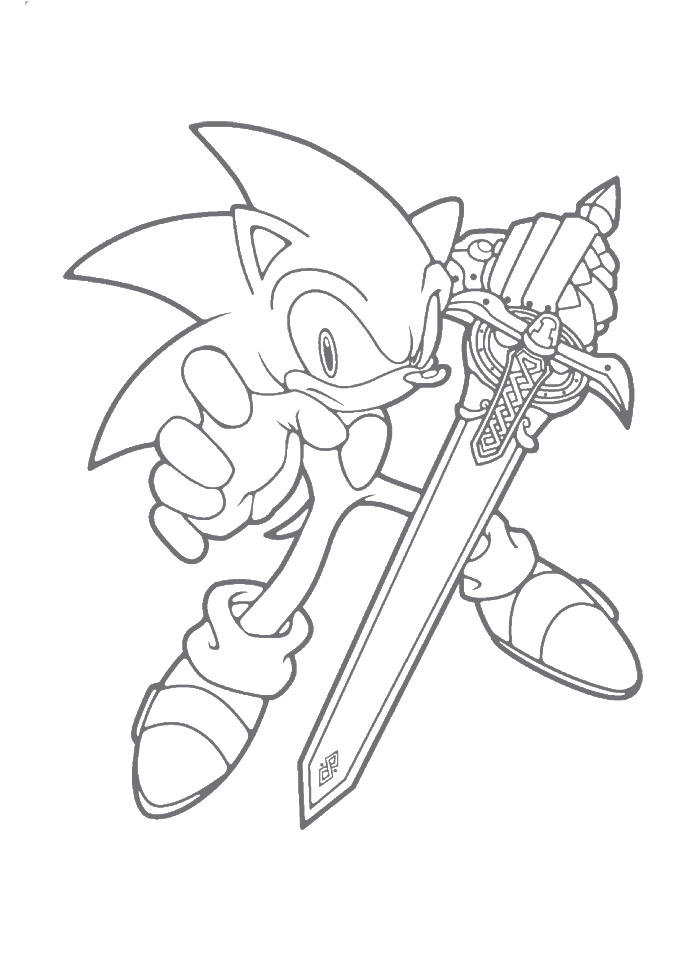 Sonic Is A Great Sword Unleashed Coloring Page - Sonic Coloring 