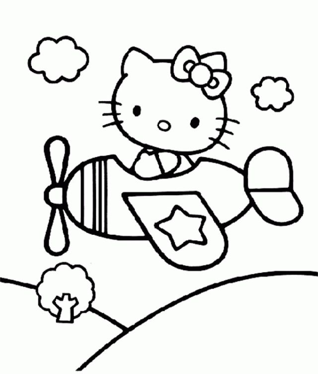 Hello Kitty Airplane Coloring Pages Coloring Pages 265401 Pocoyo 