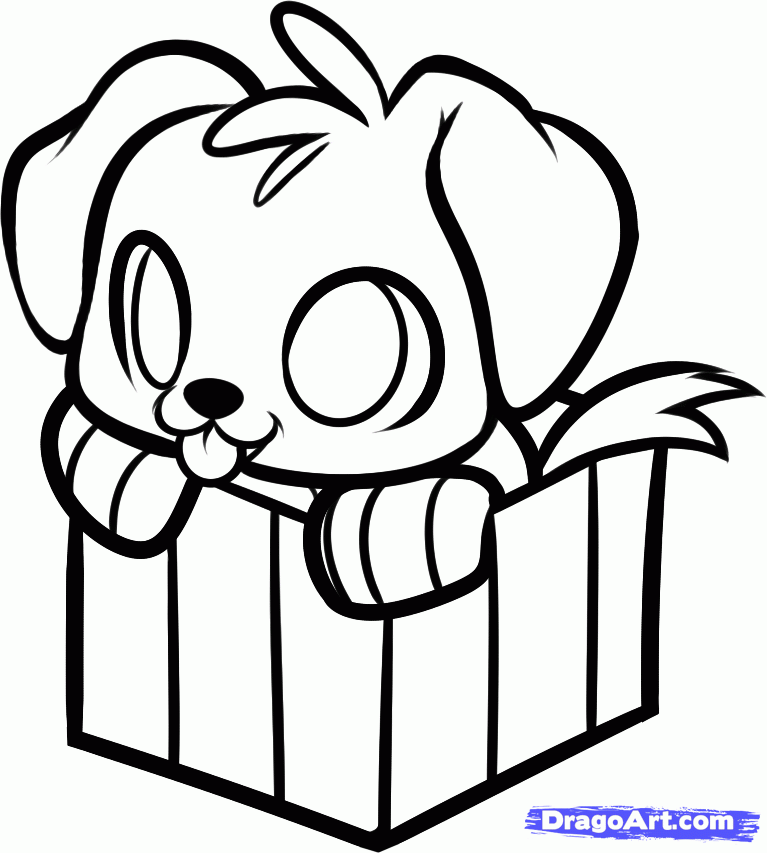 Christmas Puppy Coloring Pages Coloring Home