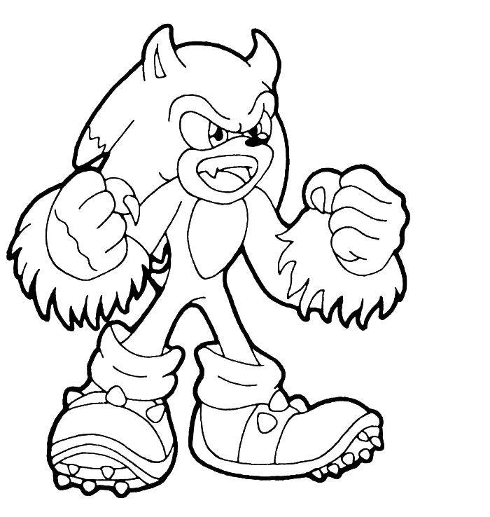 Wolf Sonic Coloring Page / Sonic The Werehog Coloring Pages To Print