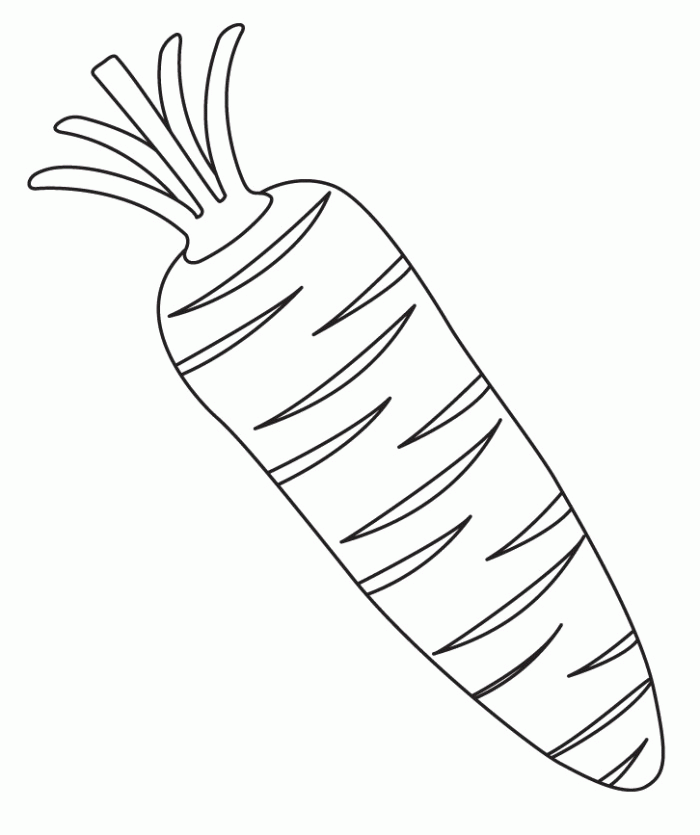 Carrots Vegetable Healthy Foods Are Beneficial Coloring Pages 