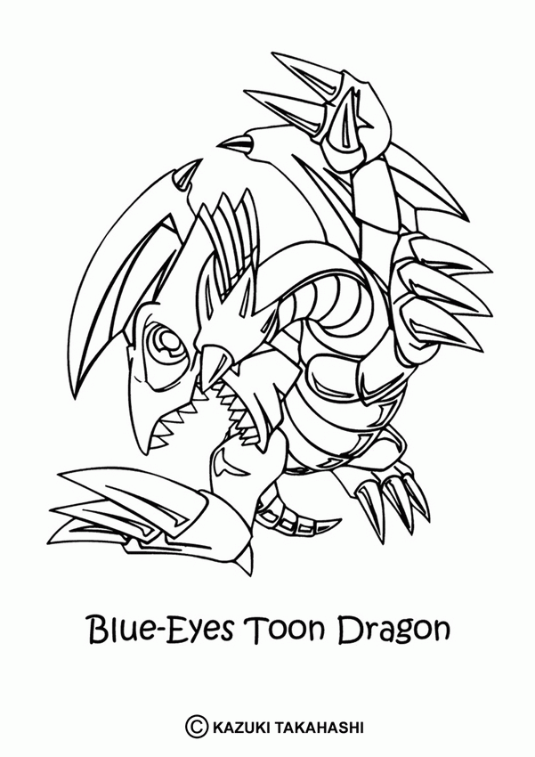 YU-GI-OH coloring pages - White Dragon 5