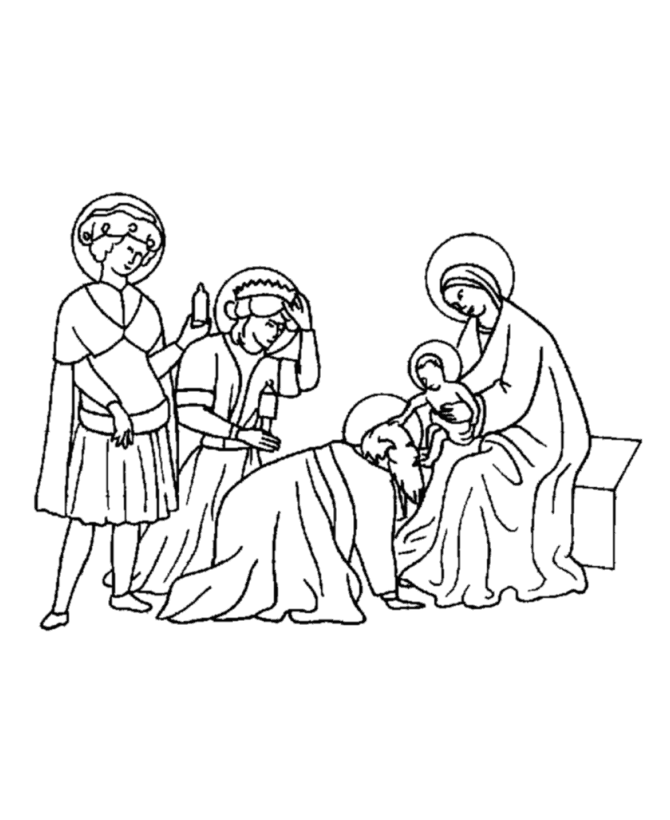 Bible Printables: The Christmas Story Coloring Pages - Wise Men 