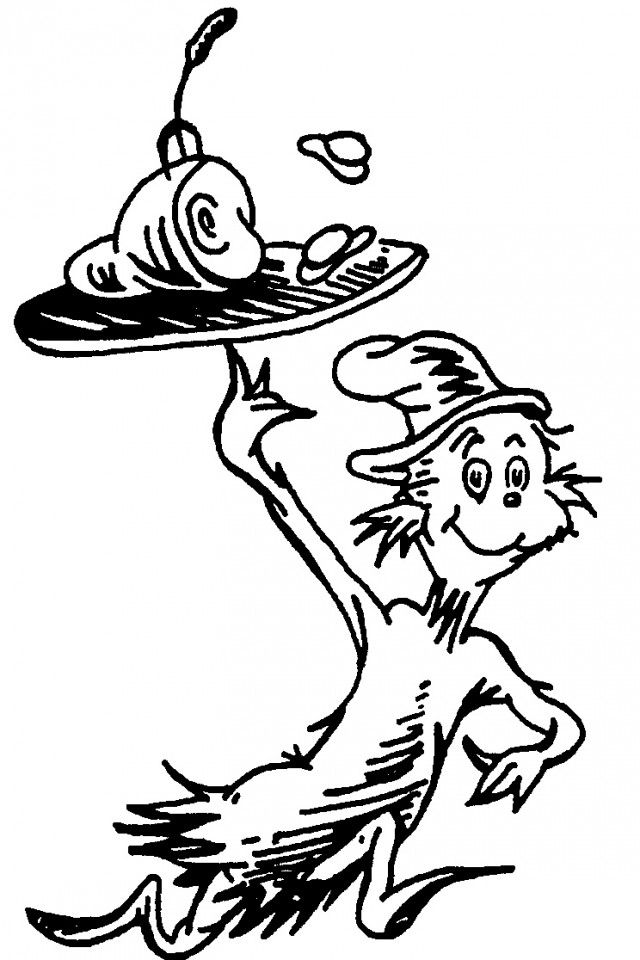 Dr Seuss Coloring Pages Green Eggs And Ham - Coloring Home