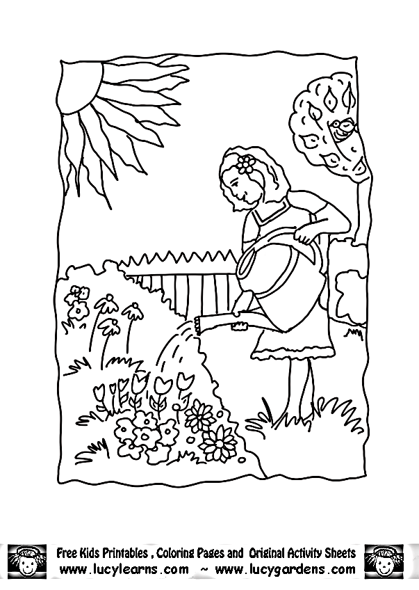 Printable Garden Coloring Pages - Bresaniel™ Consulting Ltd 
