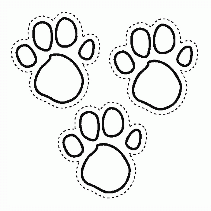 Paw Print Coloring Pages Coloring Home