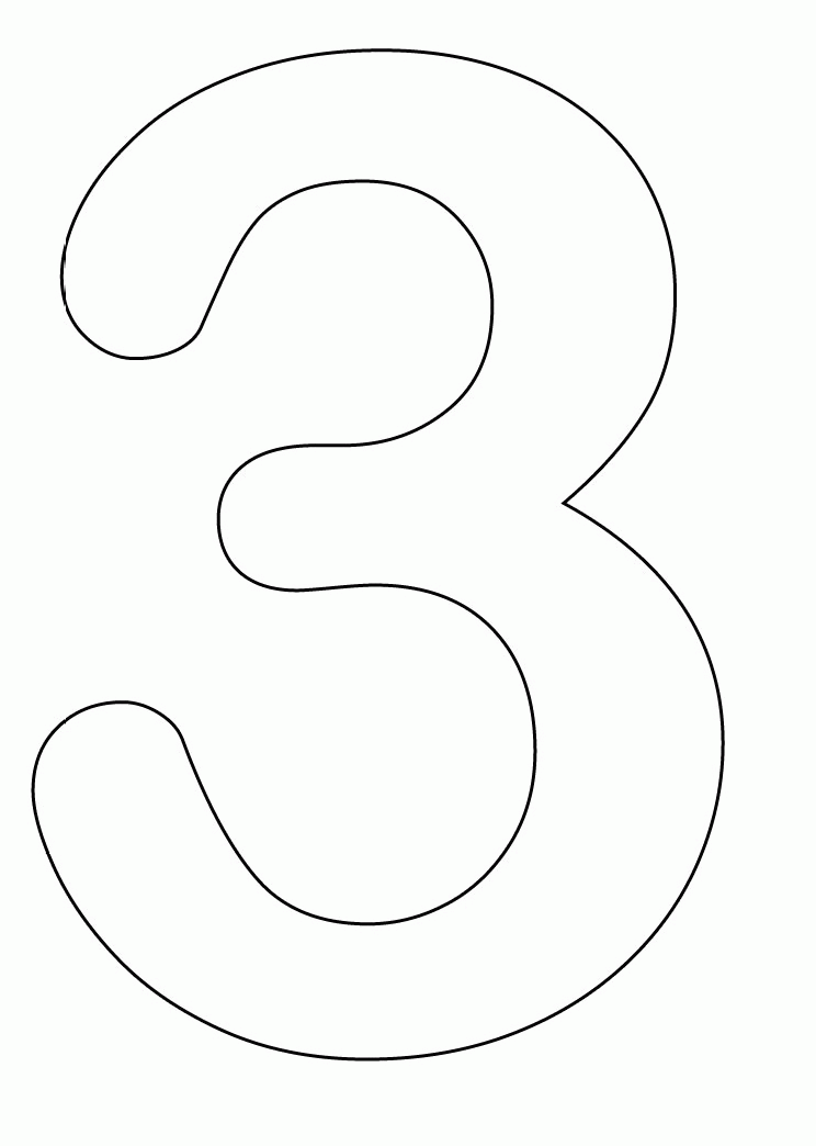 Coloring Pages of Number 3 | Coloring