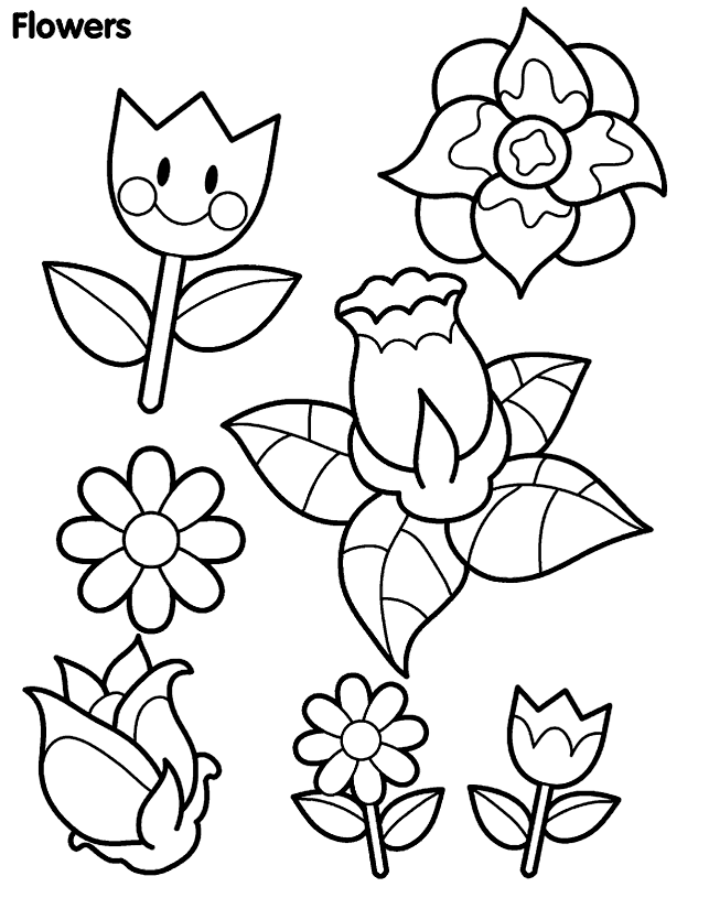 Coloring Pages Of Flowers And