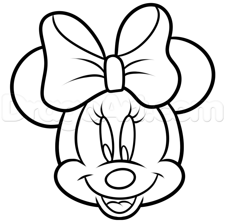 How To Draw Minnie Mouse Easy, Step By Step, Disney Characters