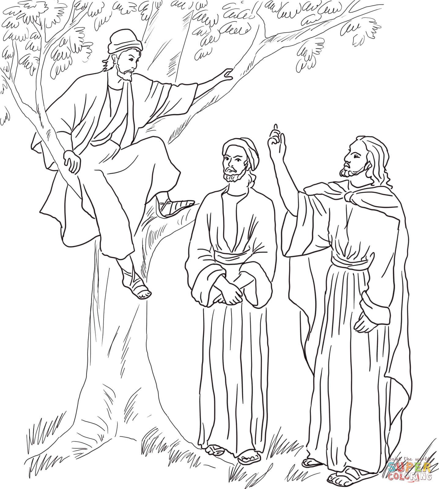 Zaccheus Coloring Pages - Coloring Home