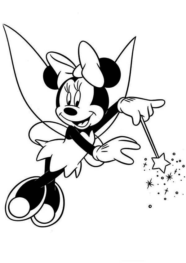 Fairy Minnie Mouse Coloring Page - Download & Print Online ...
