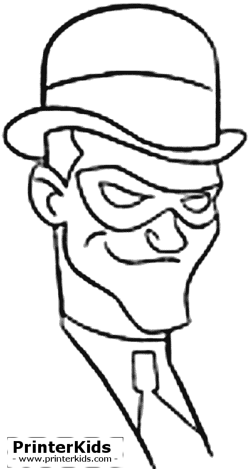 Riddlers Face - Batman coloring page Preview