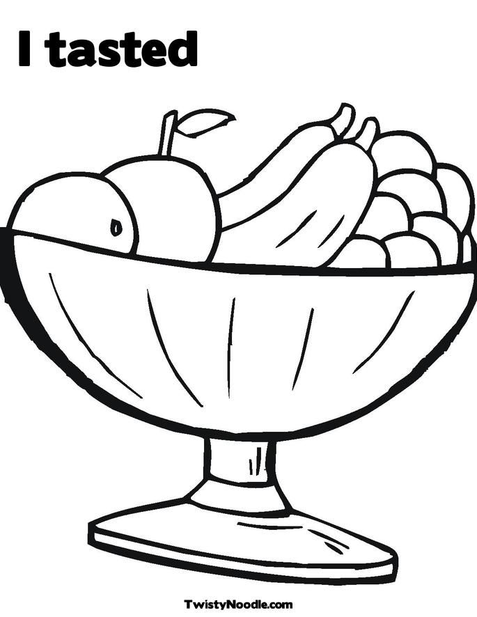 Free Coloring Pages Of A Bowl Of Fruit, Download Free Clip Art ...