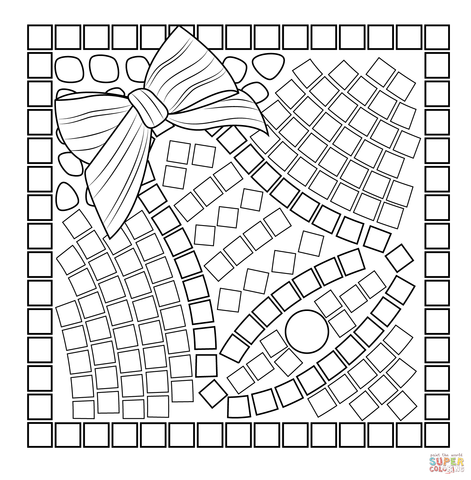 Roman Mosaic Coloring Pages - Coloring Home