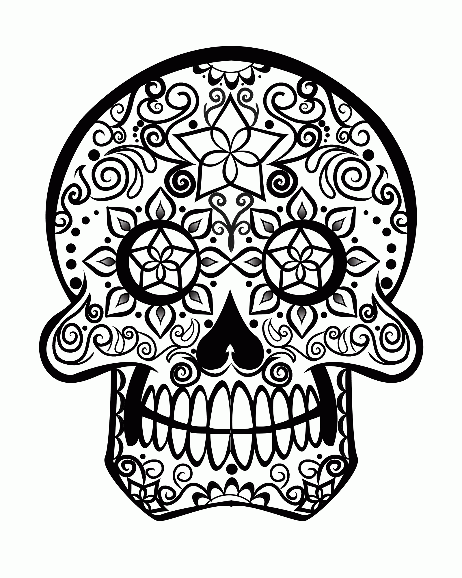 Sugar Skull Coloring Page