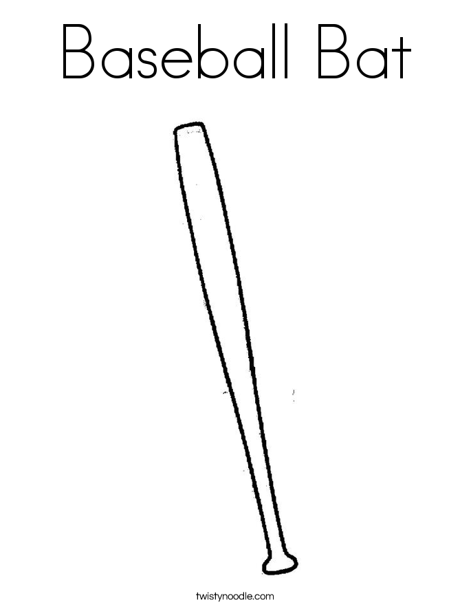 Ball and Bat Coloring Page - Twisty Noodle