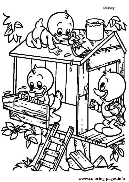 Kids Making Birds House Disney 86b0 ...coloring-pages.info