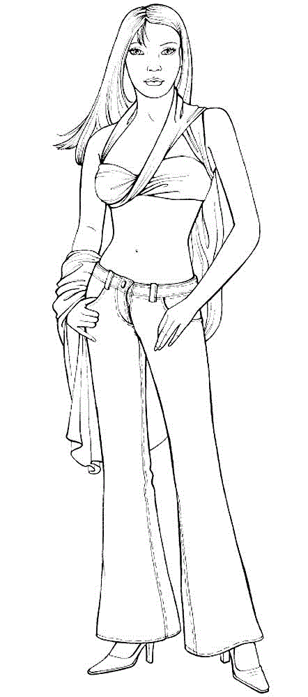 Top models coloring pages