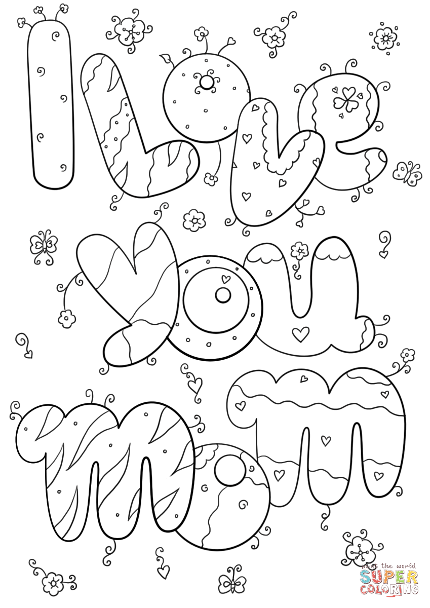 I Love You Mom coloring page | Free Printable Coloring Pages