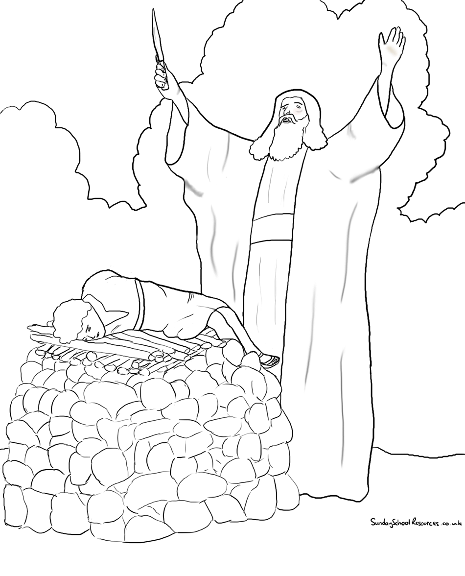 6 Pics of Offering Bible Coloring Pages Easy - Abraham and Isaac ...
