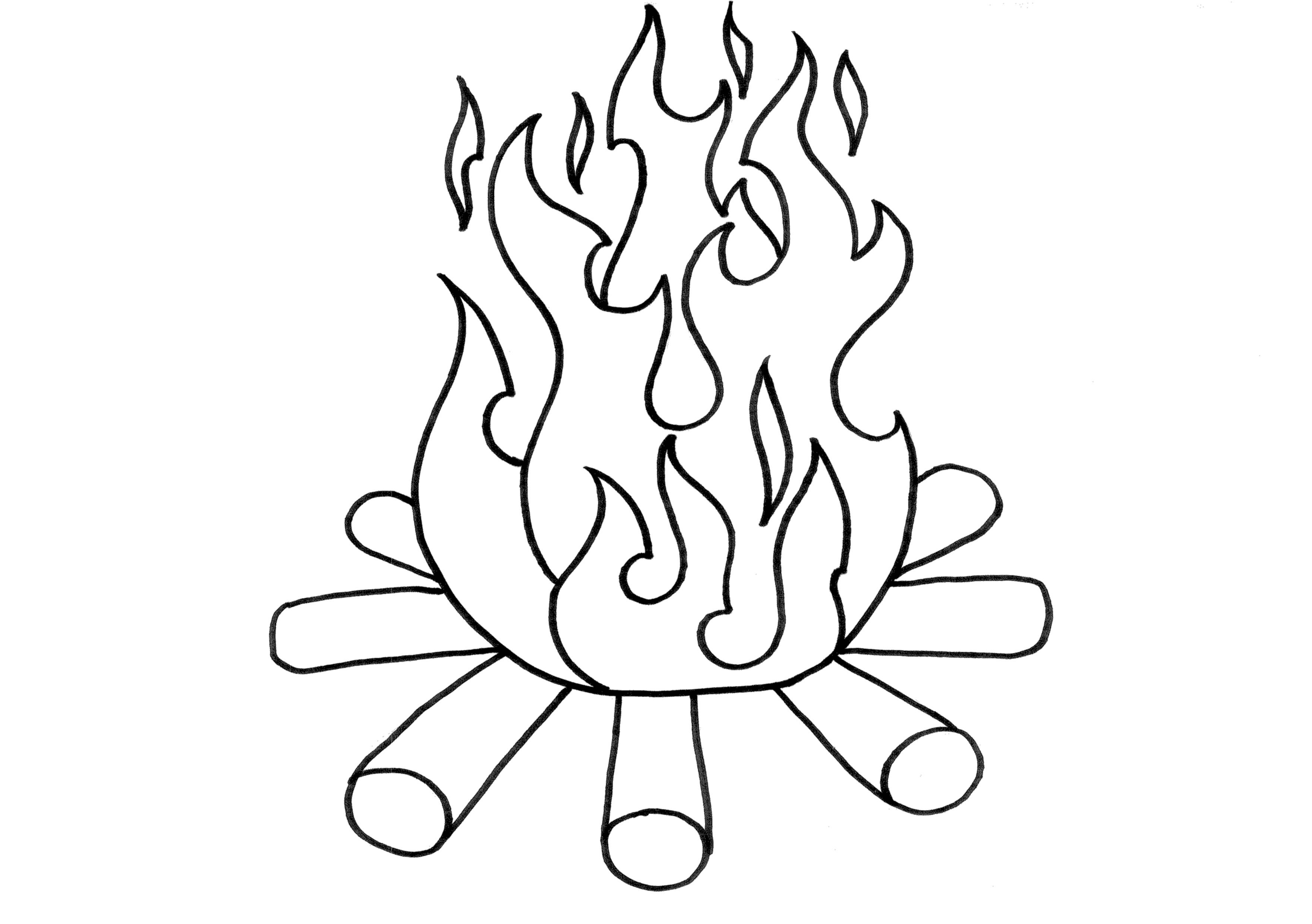 Flames Coloring Pages - Coloring Home