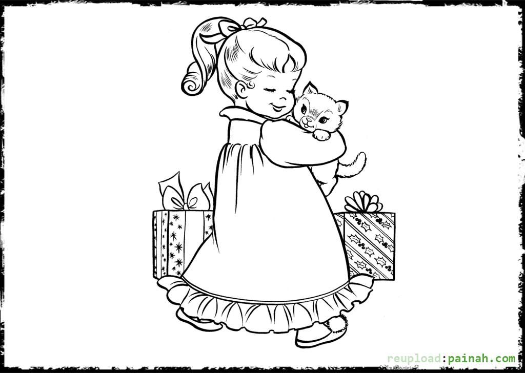 Puppy And Kitten Coloring Page - Coloring Home