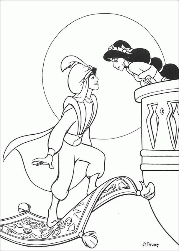 Related Aladdin Coloring Pages item-12837, Aladdin Coloring Pages ...