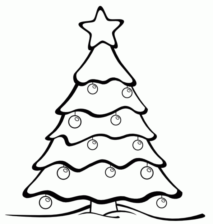 Big Christmas Tree Coloring Pages - Coloring Home