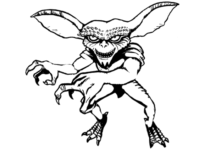Gizmo Gremlins Coloring Pages | Gremlins, Face line drawing, Coloring pages
