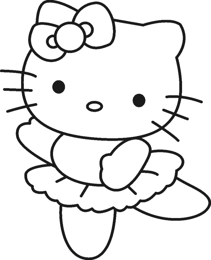 Easy To Draw Hello Kitty - Coloring Pages for Kids and for Adults