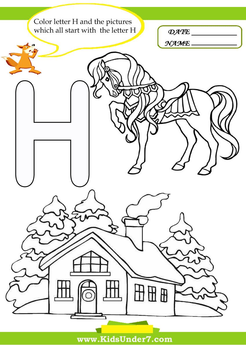 Things That Start With The Letter H Coloring Pages