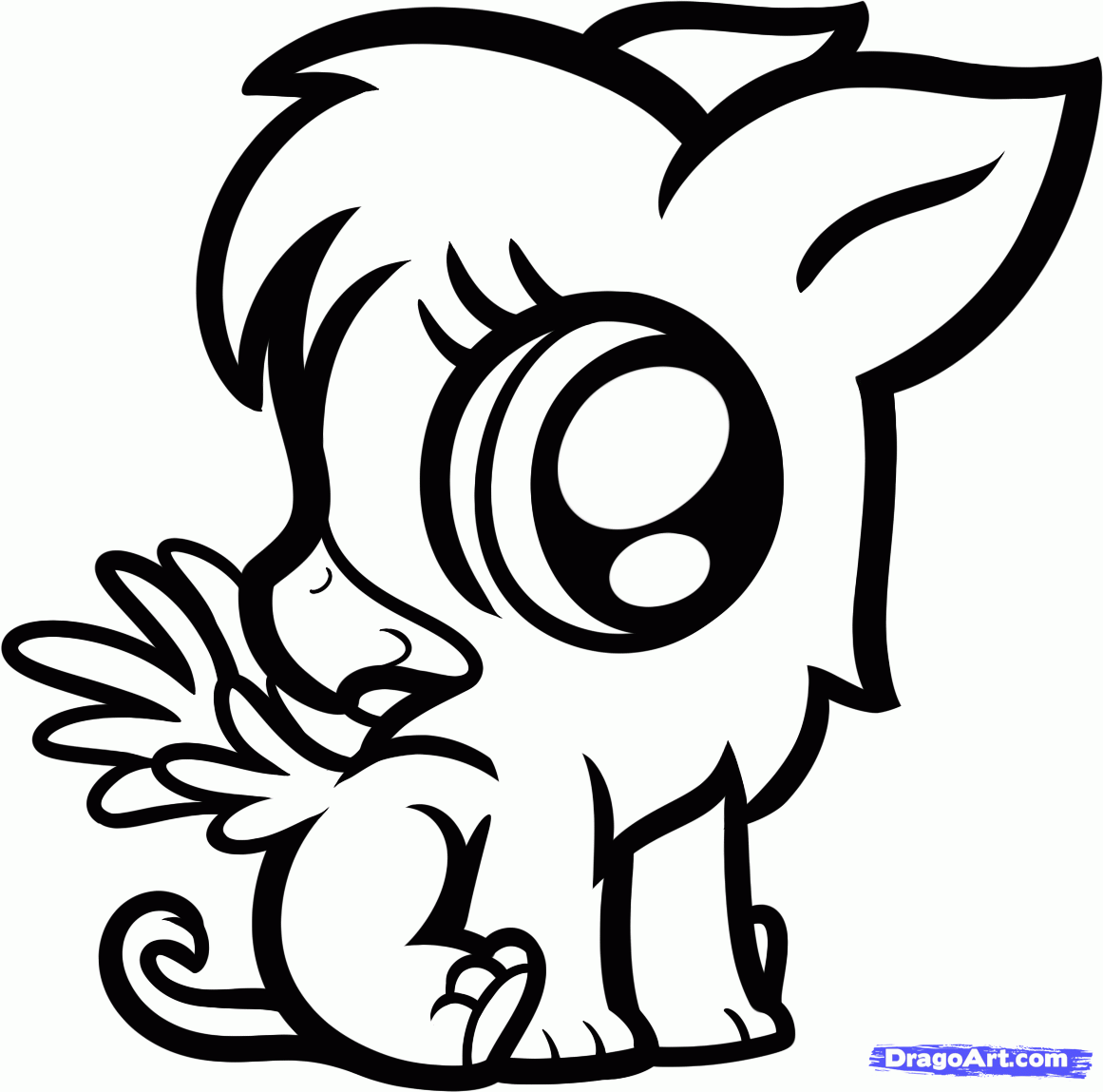 New Cute Animal Coloring Pages with simple drawing