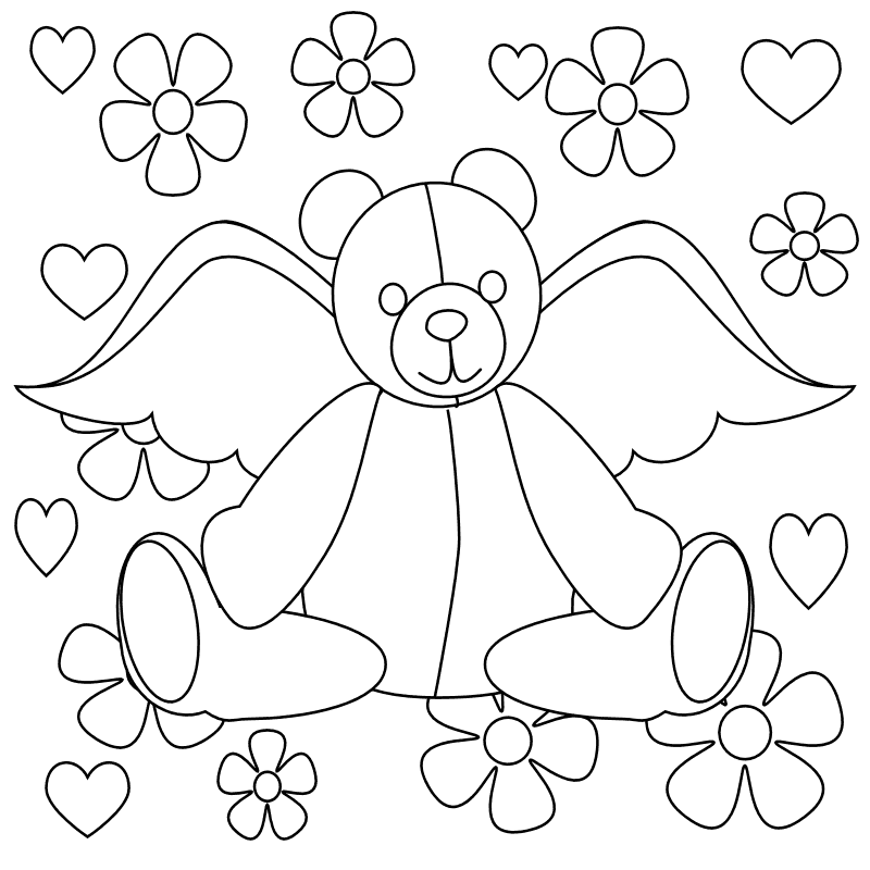 free teddy bear kids coloring pages - Gianfreda.net