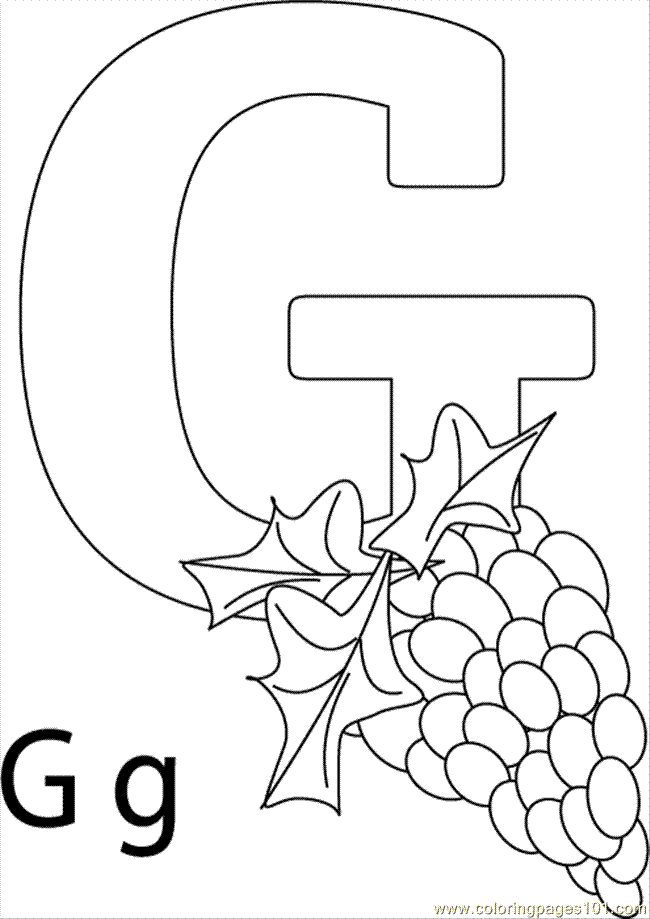 Letter G Coloring Pages Preschool - Coloring Home