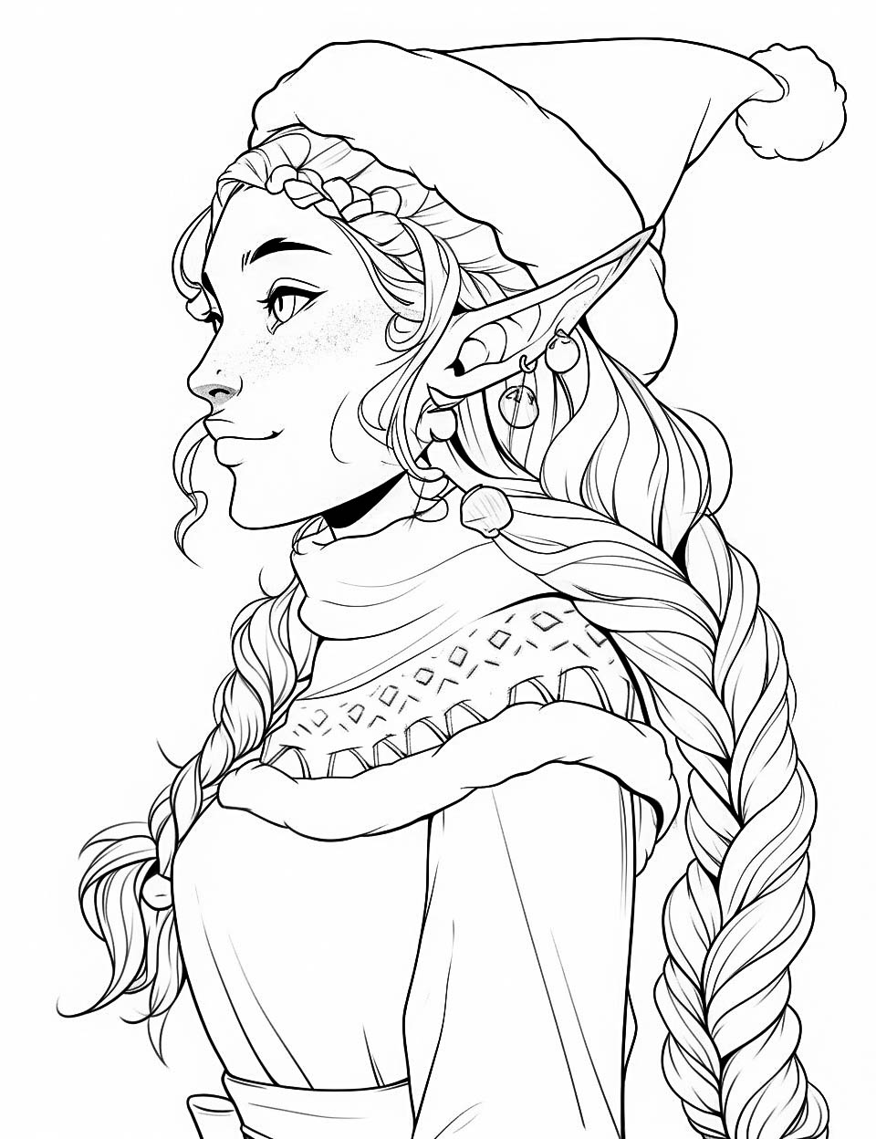 38 Stunning Elf Coloring Pages For Kids ...